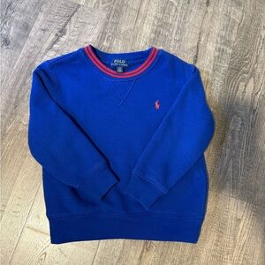 Polo by Ralph Lauren Blue Kids Sweater with Red Accents